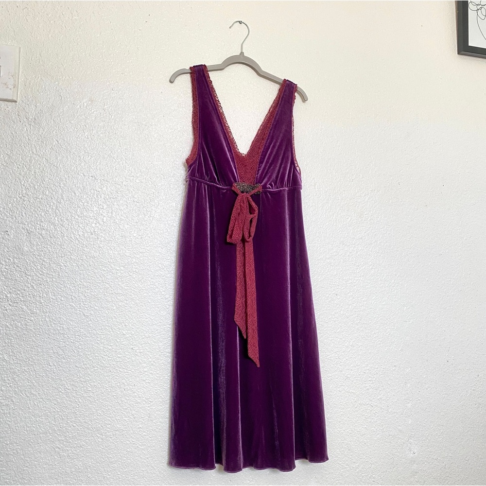 Free People Purple Velvet Boho Dress
